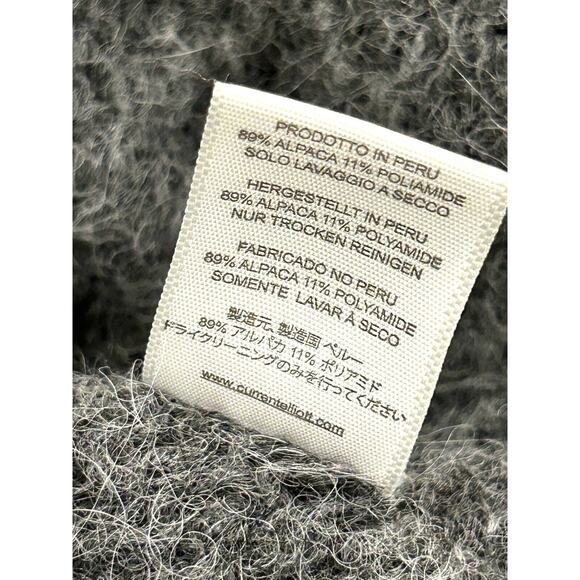 Current/Elliott The Long Slash Open Cardigan Women 2 Gray Alpaca Distressed Knit - Picture 6 of 6
